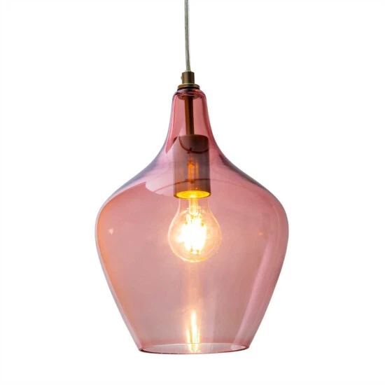 Beste Bewertungen von 😉 Nino Leuchten Pendel 1-flg PASO Nickel Matt,Glas Rose Für 1xE27,max.40W D:22cm,H:30cm,H:max.150cm 🤩 - Image 4