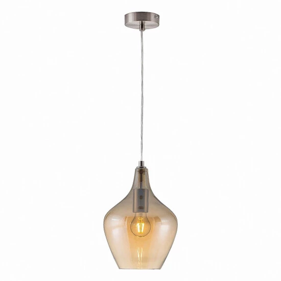 Bestes Angebot ⌛ Nino Leuchten Pendel 1-flg PASO Nickel Matt, Glas Amber, 30620123 🥰