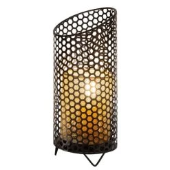 Am billigsten 🤩 Nino Leuchten Tischlampe, Vintage, Metall, Schwarz, L 35 Cm 🎁