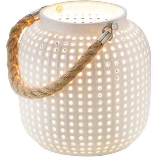 Bester Verkauf 🥰 Nino Leuchten Tischleuchte Laterne Weiß Klassisch Elegant Keramik Deko ✨