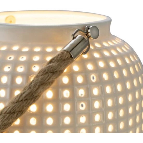 Bester Verkauf 🥰 Nino Leuchten Tischleuchte Laterne Weiß Klassisch Elegant Keramik Deko ✨ - Image 2