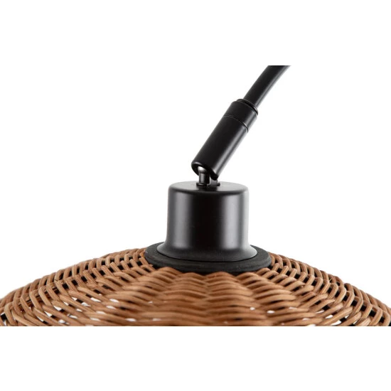 Schlussverkauf ✨ Nino Leuchten Bogenleuchte 1-flg. JARO Schwarz, Schirm Draht-Rattan, 41840108 🌟 - Image 4