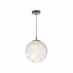 Großhandel ❤️ Nino Leuchten X LED Pendel 1flg LIGHTS Nickel, Glas Klar Mit LED, 34153006 🌟