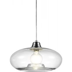 Rabatt 😍 Nino Leuchten X Pendel 1-flg. LILLE Nickel Matt, Glas Klar, 30040106 🎁