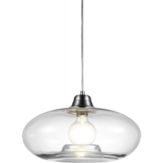 Rabatt 😍 Nino Leuchten X Pendel 1-flg. LILLE Nickel Matt, Glas Klar, 30040106 🎁