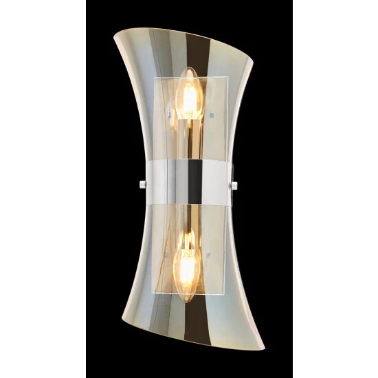 Aktion 😀 Nino Leuchten Wandleuchte 2-flg AUSTIN Glas Amber Für 2xE14,max.40W L:40cm,H:18cm 🔥 - Image 2