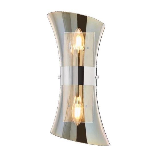 Aktion 😀 Nino Leuchten Wandleuchte 2-flg AUSTIN Glas Amber Für 2xE14,max.40W L:40cm,H:18cm 🔥 - Image 3