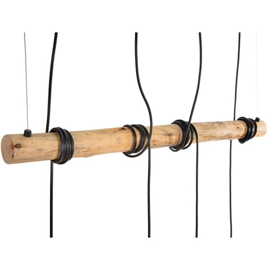 Angebote 🧨 Nino Leuchten Pendelleuchte 4-flg. JAVA Holzbalken Eukalyptusholz, 32740408 🎉 - Image 3