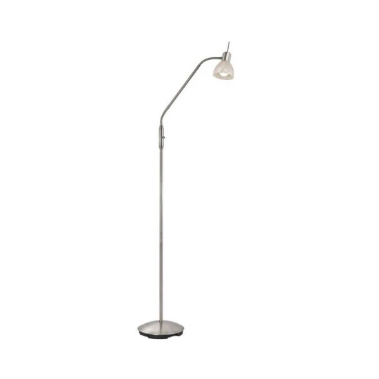 Top 10 🛒 Nino Leuchten LED Stehleuchte 1-f.Daytona Nickel,Glas Alab. Weiß Incl.1xE14,3W,LED H:145cm,Glas 10cm,mit Flexarm ✨ - Image 2