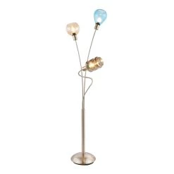 Brandneu ✨ Nino Leuchten Stehleuchte 3flg PESARO - Nickel Matt - Für 3xE14,max.40W; 40580301 🔥