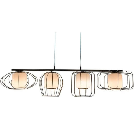 Bestpreis 🎁 Nino Leuchten Pendelleuchte - Nickelfarben - Glas - Draht - H 150 Cm 👏