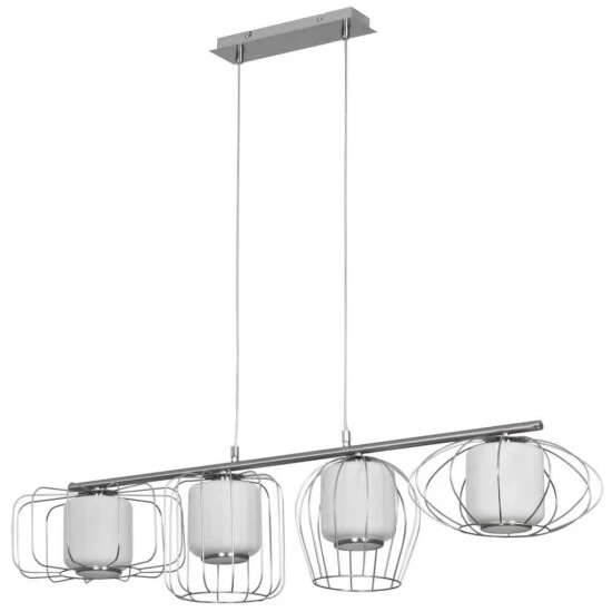 Bestpreis 🎁 Nino Leuchten Pendelleuchte - Nickelfarben - Glas - Draht - H 150 Cm 👏 - Image 3