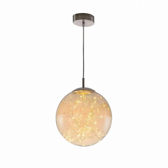 Coupon 🎁 Nino Leuchten LED Pendelleuchte Kugellampe, Lichterkette Glas, Amberfarben 🥰