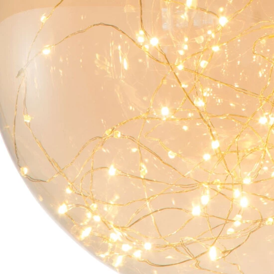 Coupon 🎁 Nino Leuchten LED Pendelleuchte Kugellampe, Lichterkette Glas, Amberfarben 🥰 - Image 5