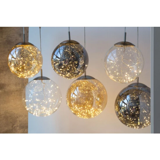 Coupon 🎁 Nino Leuchten LED Pendelleuchte Kugellampe, Lichterkette Glas, Amberfarben 🥰 - Image 6