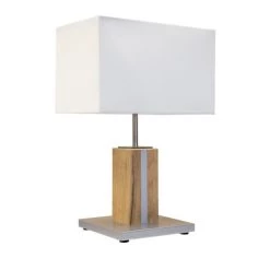 Aktion 🧨 Nino Leuchten LED Tischleuchte FOREST Eiche Hell, Silberfarben, 51130246 😍