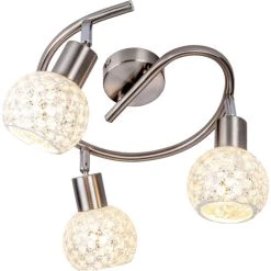 Top 10 🧨 Nino Leuchten Spirale 3flg JELLY Nickel,Glas Mosaik Grau Für 3xE14,max.40W D:25cm,Glas D:9cm ✔️