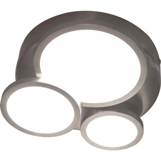 Rabatt ⭐ Nino Leuchten Deckenleuchte Neo Modern Silber Rund 3 Flammig LED Chrom Dimmbar 🔔 - Image 2