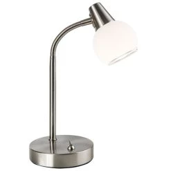 Großhandel 🌟 Nino Leuchten LED Stehleuchte 1flg Dasha Nickel,Glas Matt Weiss/klar 51360101 😀