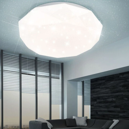 Auslauf 👏 Nino Leuchten LED Deckenleuhte Diamond Kunststoff Weiss-diamond Shade 63251807 ✔️ - Image 5