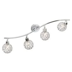 Top 10 🛒 Nino Leuchten LED Spot 4flg Largo Chrom,Metallkopf M.Acryl-Deko 84340406 😉