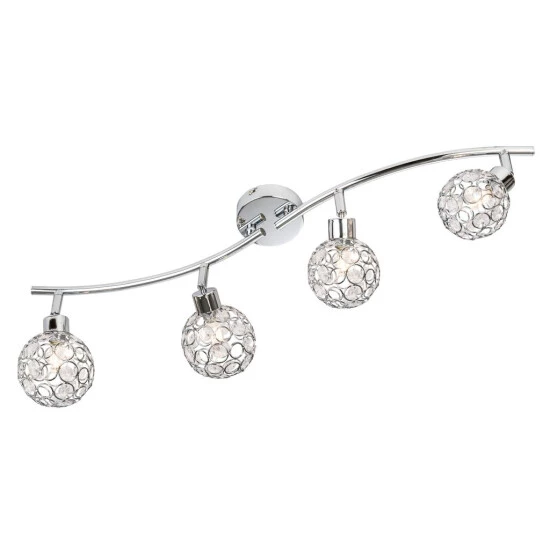 Top 10 🛒 Nino Leuchten LED Spot 4flg Largo Chrom,Metallkopf M.Acryl-Deko 84340406 😉