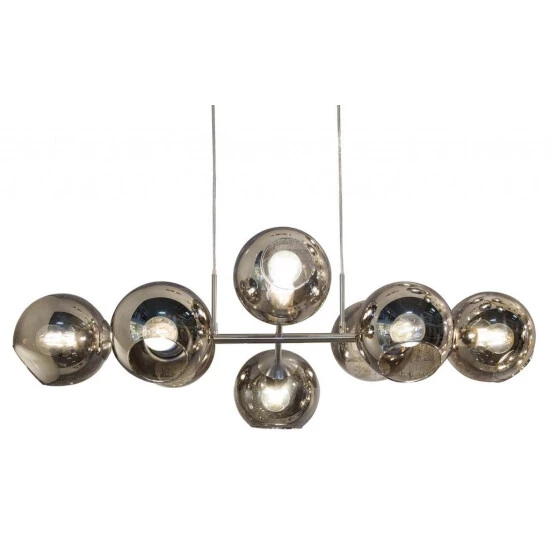 Rabatt 🌟 Nino Leuchten Pendel 8-flg PILAR Nickel Matt, Glas Smokey, 31240802 ⌛ - Image 4