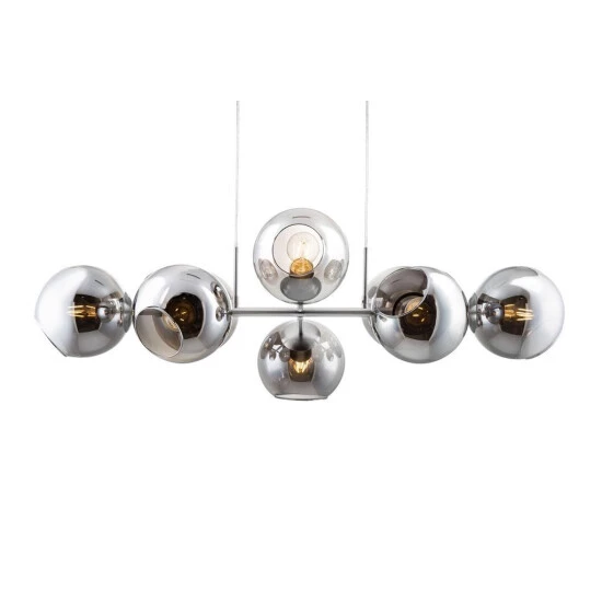 Rabatt 🌟 Nino Leuchten Pendel 8-flg PILAR Nickel Matt, Glas Smokey, 31240802 ⌛ - Image 6