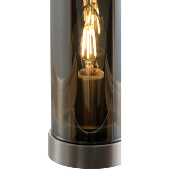 Bestes Angebot 😍 Nino Leuchten Tischleuchte BOTTLE Nickel Matt, Glas Smokey, 50090102 😍 - Image 2