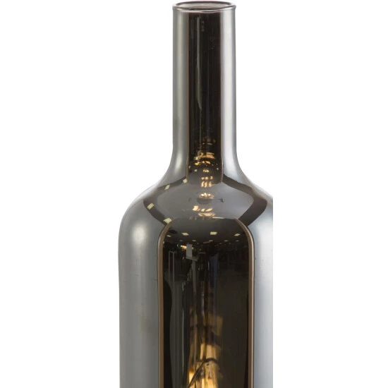 Bestes Angebot 😍 Nino Leuchten Tischleuchte BOTTLE Nickel Matt, Glas Smokey, 50090102 😍 - Image 3