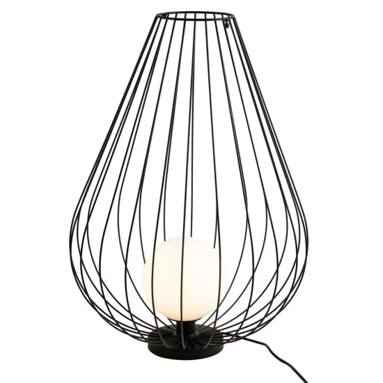Blitzangebot 🛒 Nino Leuchten Stehlampe Vega 1 Flammig Schwarz Weiß Modern Metall Draht 32 Cm 🔔 - Image 3