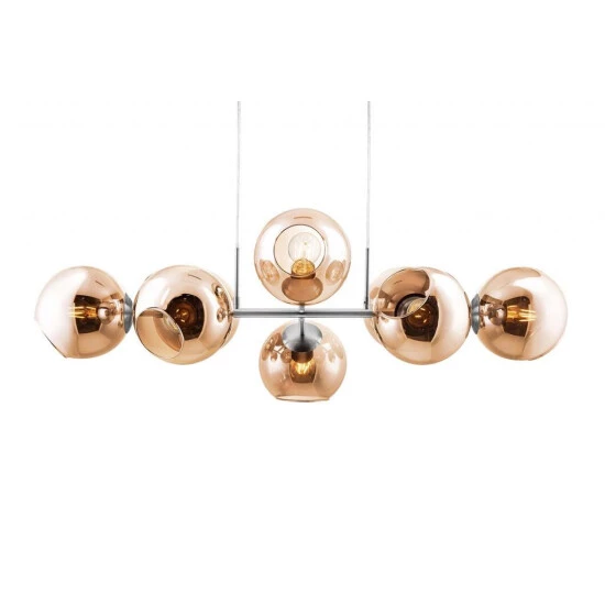 Blitzangebot 💯 Nino Leuchten Pendel 8-flg. PILAR Nickel Matt, Glas Amber, 31240823 🥰 - Image 2